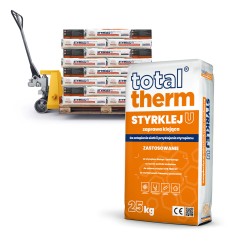 Paleta kleju TotalTherm U do styropianu i siatki  48 worków/1200 kg 