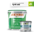 5x Tynk silikatowo-silikonowy SiSi 25kg w zestawie z gruntem