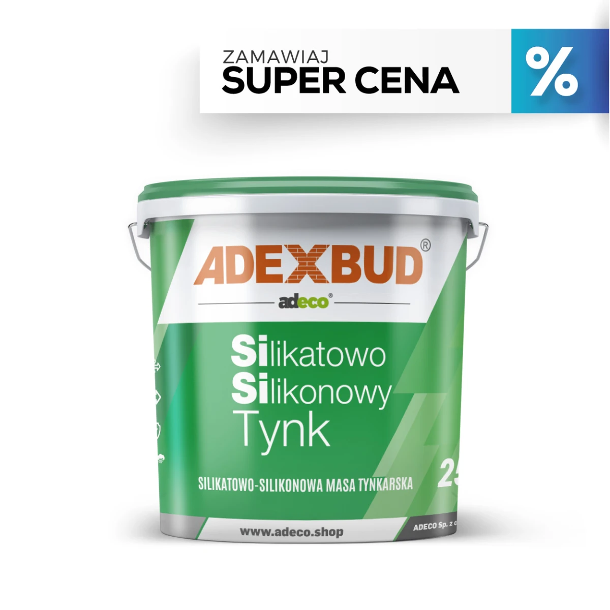 Tynk biały elewacyjny silikatowo-silikonowy SiSi