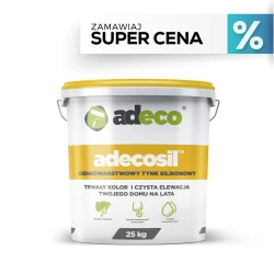 Promocja - tynk silikonowy Adecosil 25 kg. Zamawiaj i remontuj taniej!