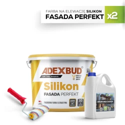 Zestaw 2x Fasada Perfekt Silikon 10 L na 100 m² z gruntem